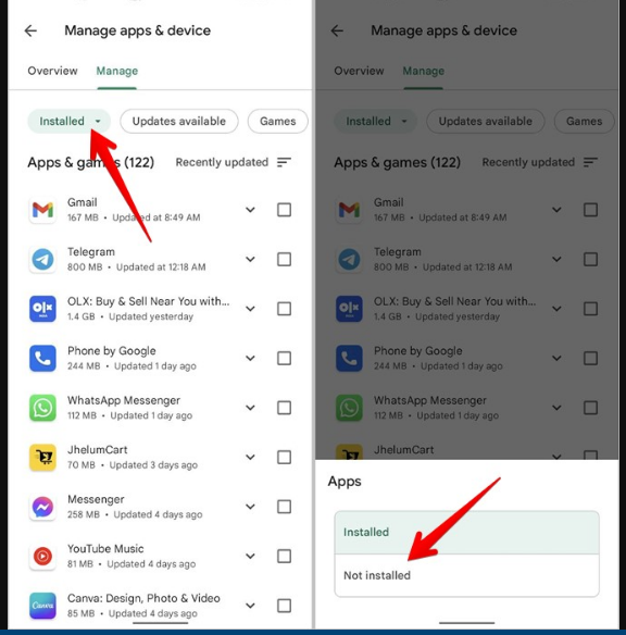 How to See Recently Deleted Apps on Android